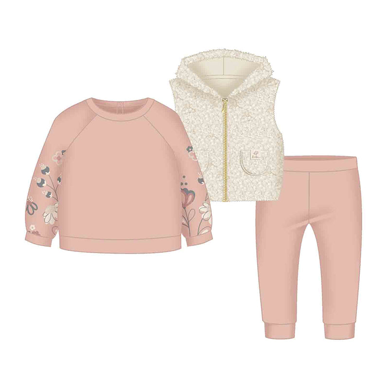 3 Piece Tracksuit Vest- Blush W24-2826