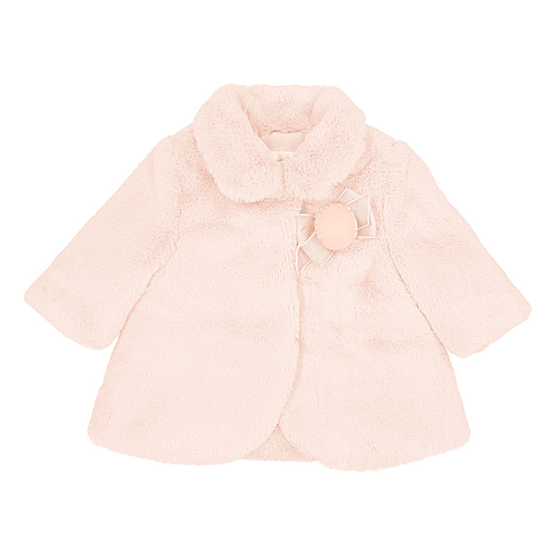 Faux Fur Coat-Soft Pink W23-2405