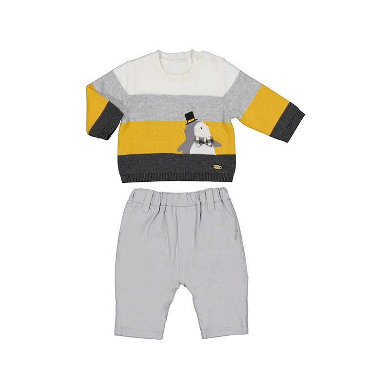 Mayoral Jersey and long trousers set- Orangy Penguin W23-2521