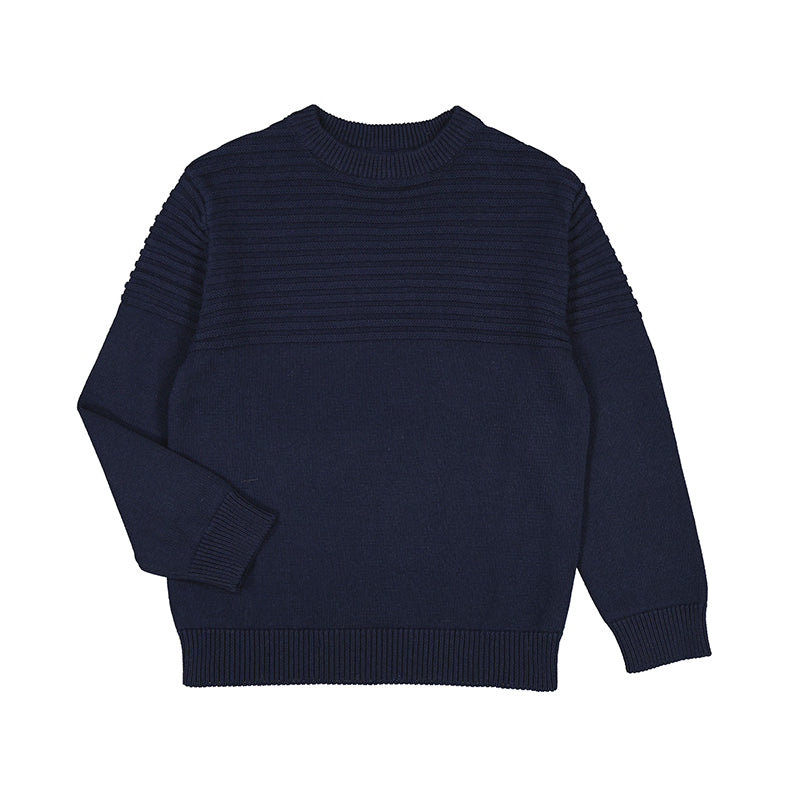 Jacquard Jumper- Navy W24-7392