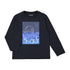 Long Sleeve Glow in the dark T-Shirt- Blue Black W24-4057