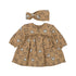 Dress w Headband- Peanut W25 2825