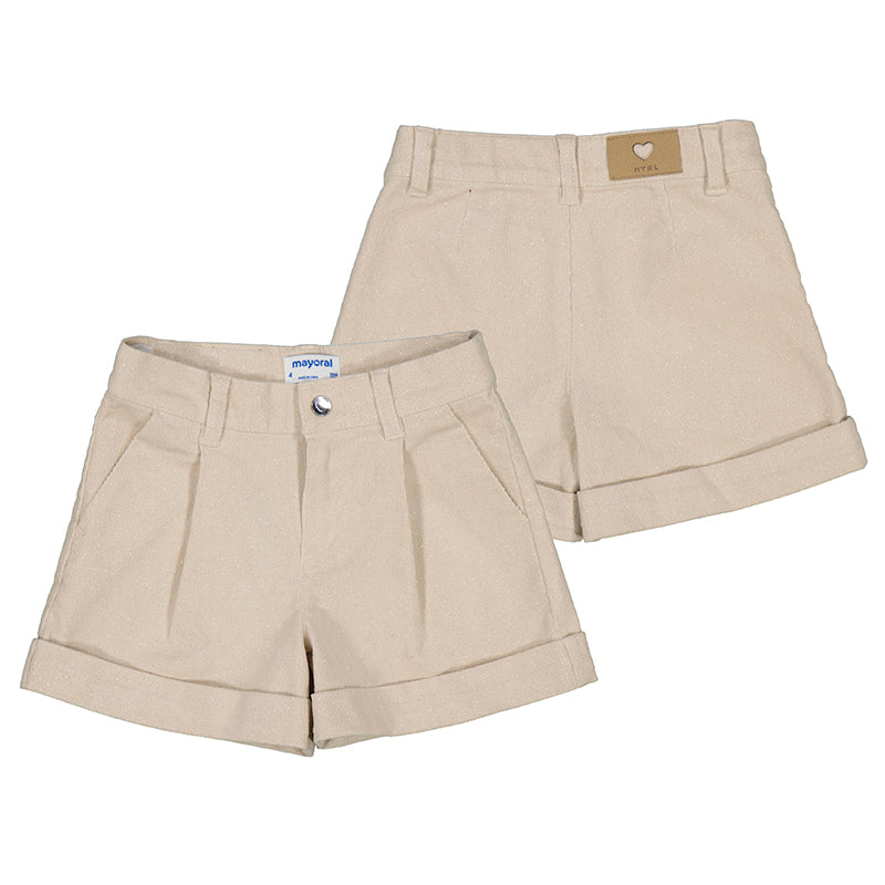 Corduroy Shorts- Almond W24-4219