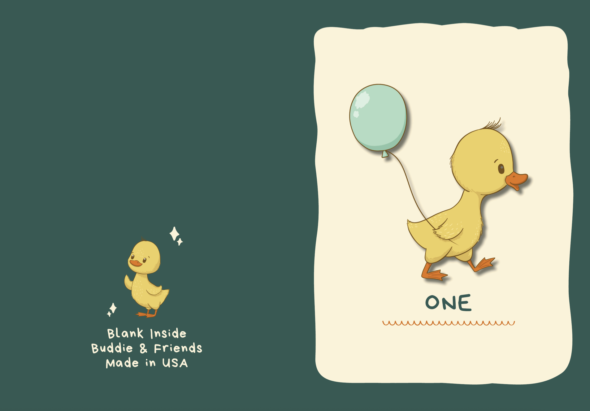 1 Duck Birthday Card