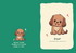 4 Puppy Birthday Card