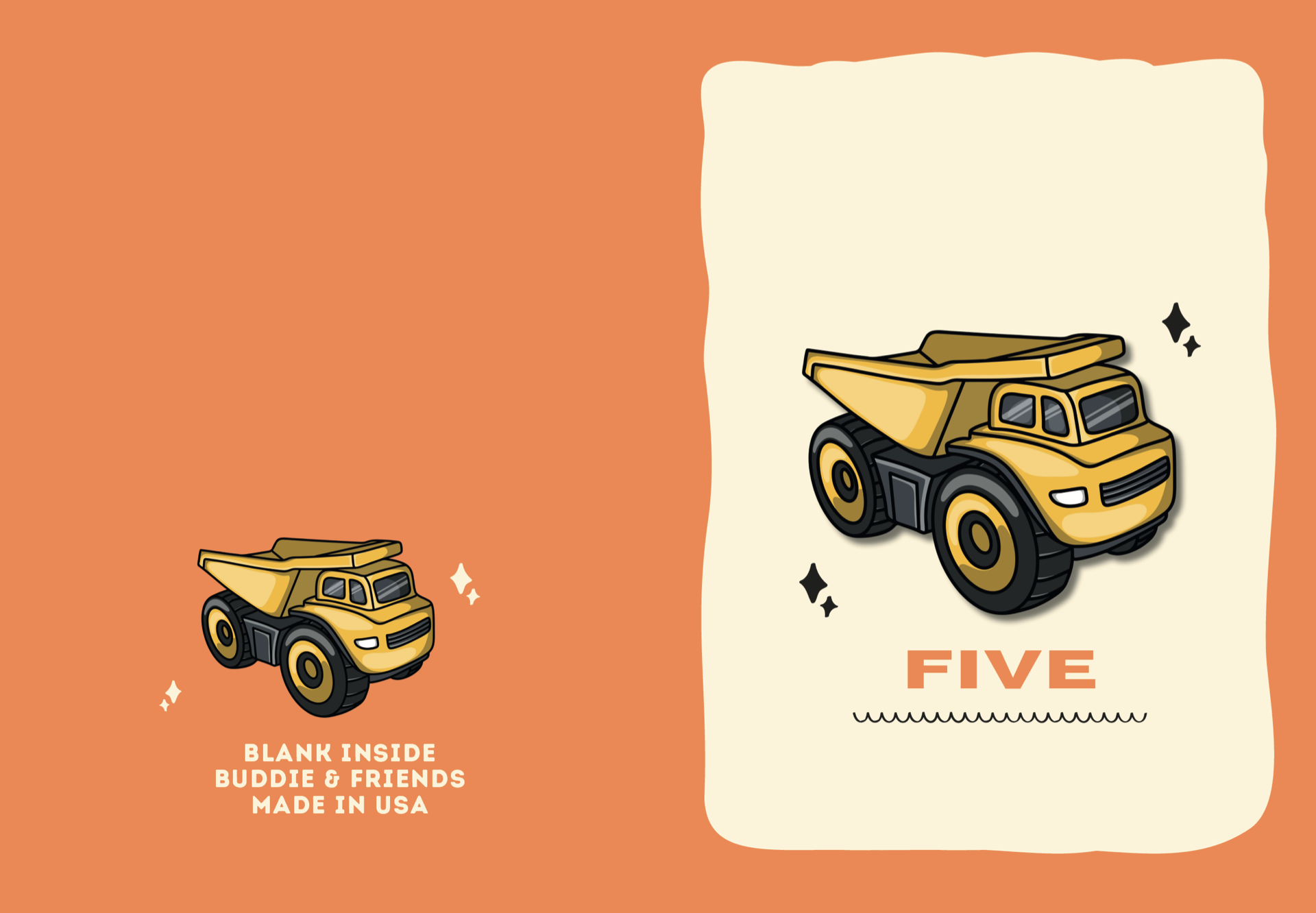 5 Truck Birthday Card