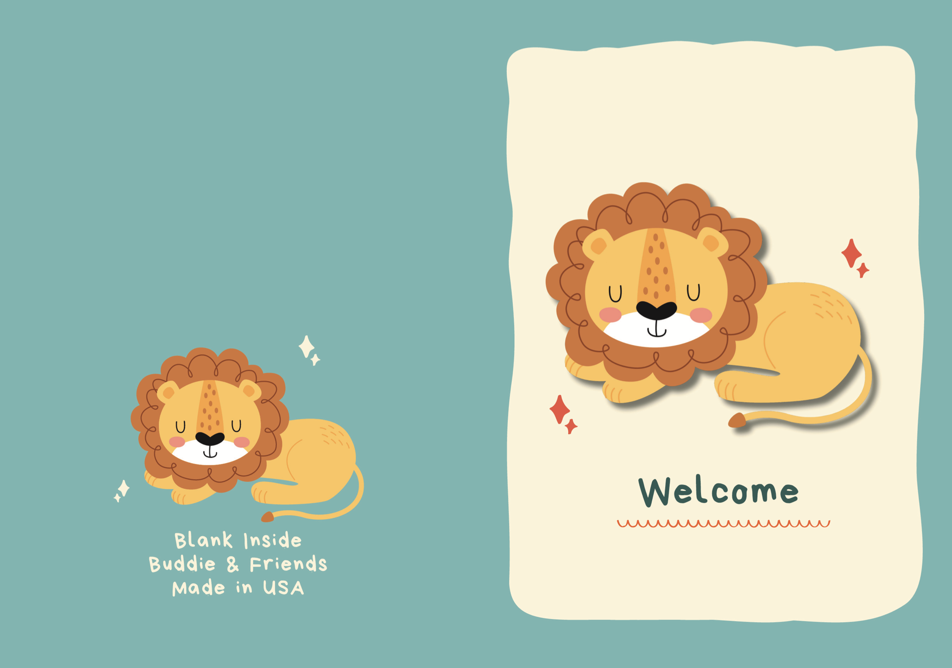 Lion New Baby Card