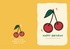 Cherry Yellow Birthday Card