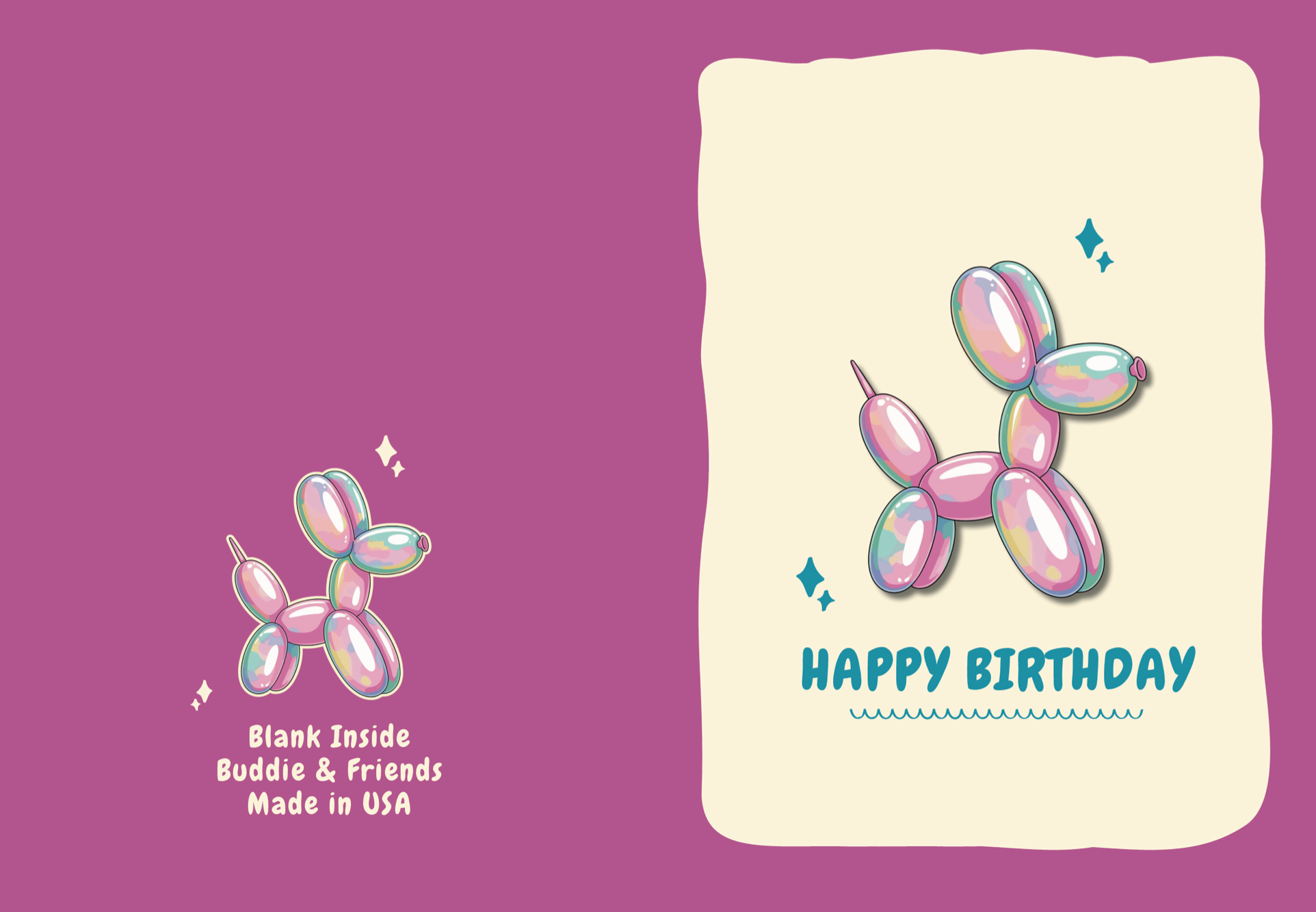 Balloon Animal Birthday Card