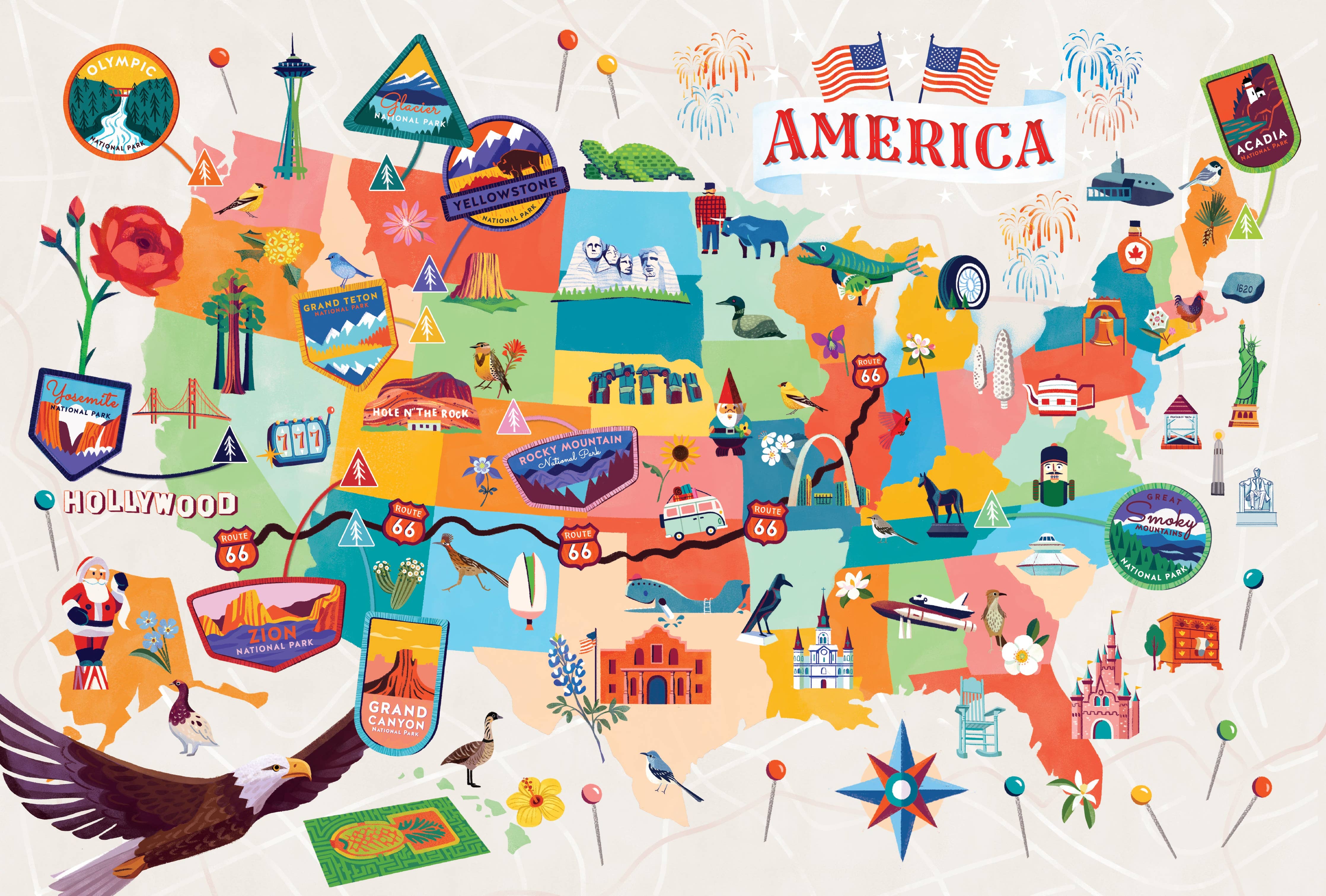 Cottage Door Press - US Landmarks 100 Piece Kids Puzzle
