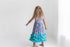 Pink Blue Tropical 3 Ruffle Spring Summer Dress