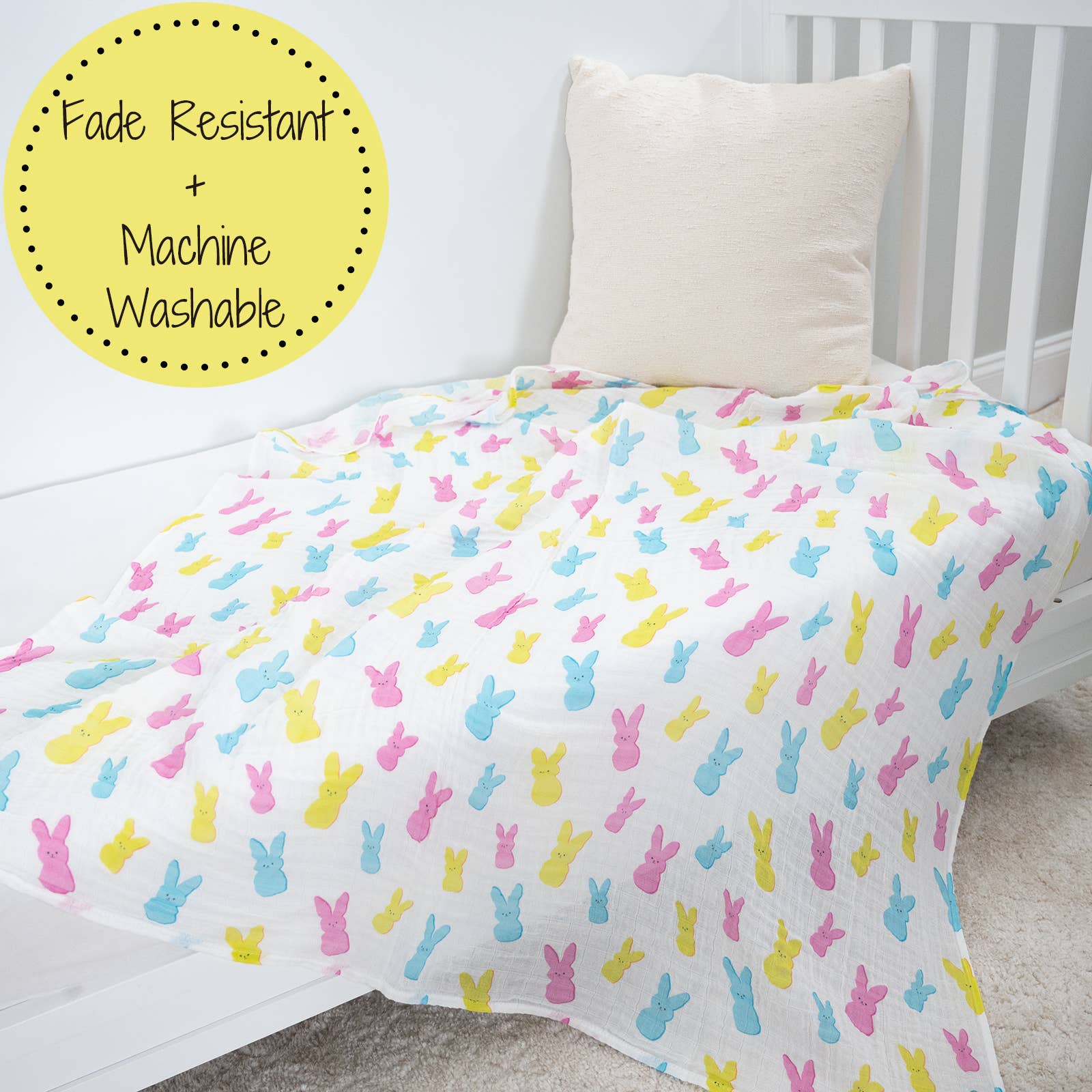 LollyBanks - Easter Peeps Baby Swaddle Blanket