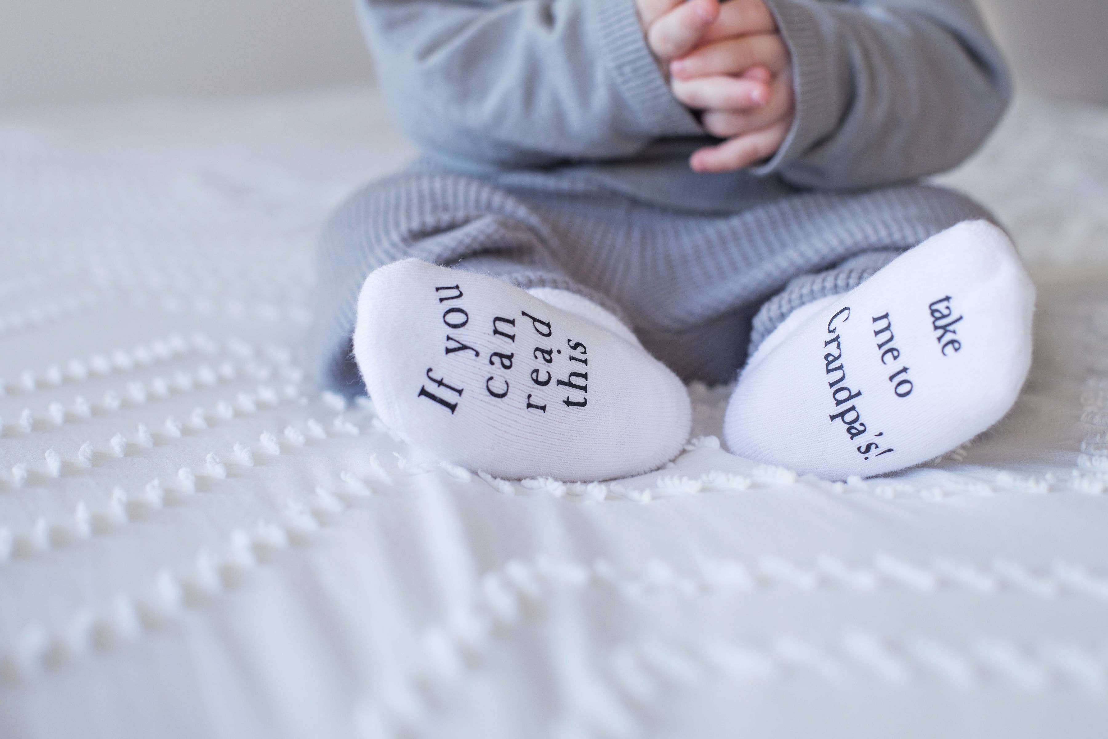 Dorothy’s Reason - Take Me to Grandpa’s Baby Socks | Baby Shower Gifts: 6-18mo