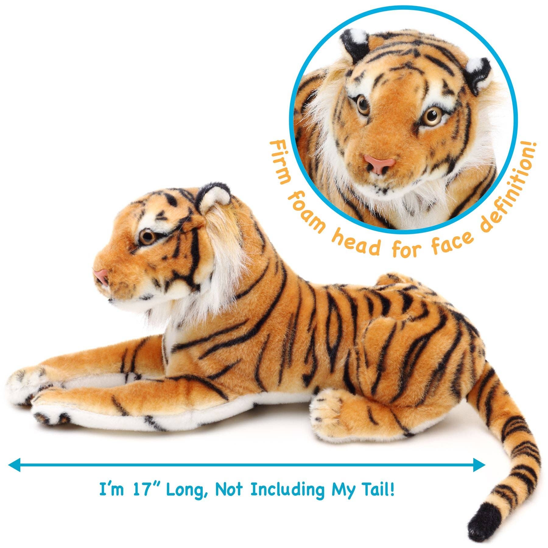 VIAHART Toy Co. - Arrow The Tiger | 17 Inch Stuffed Animal Plush | By TigerHart Toys
