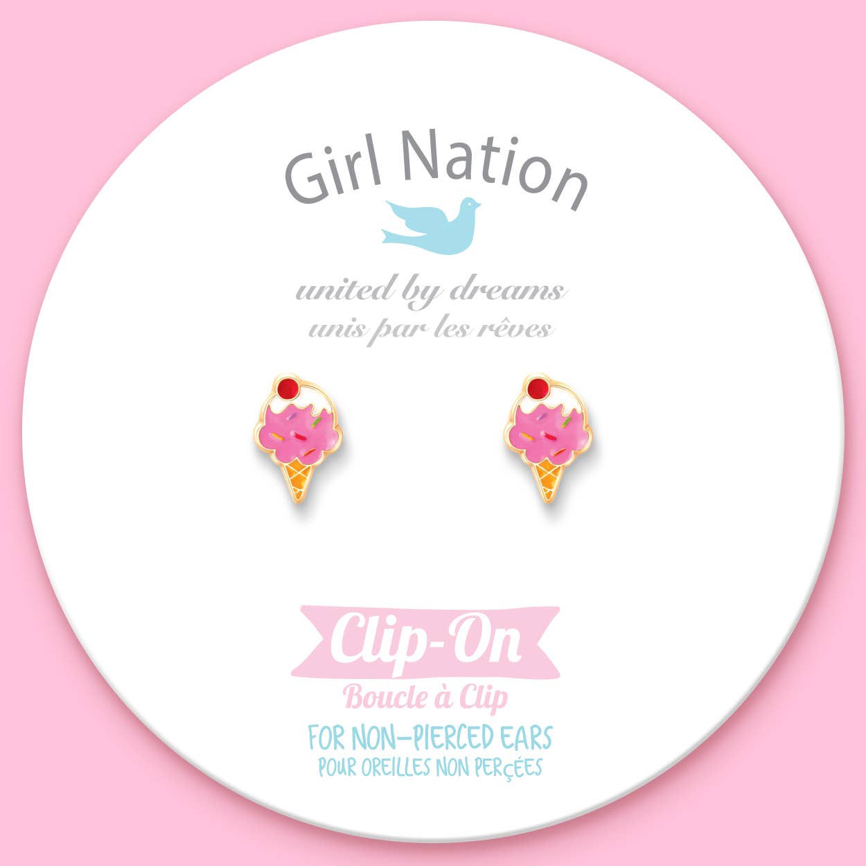 CLIP ON Cutie Earrings- Ice Cream Dream