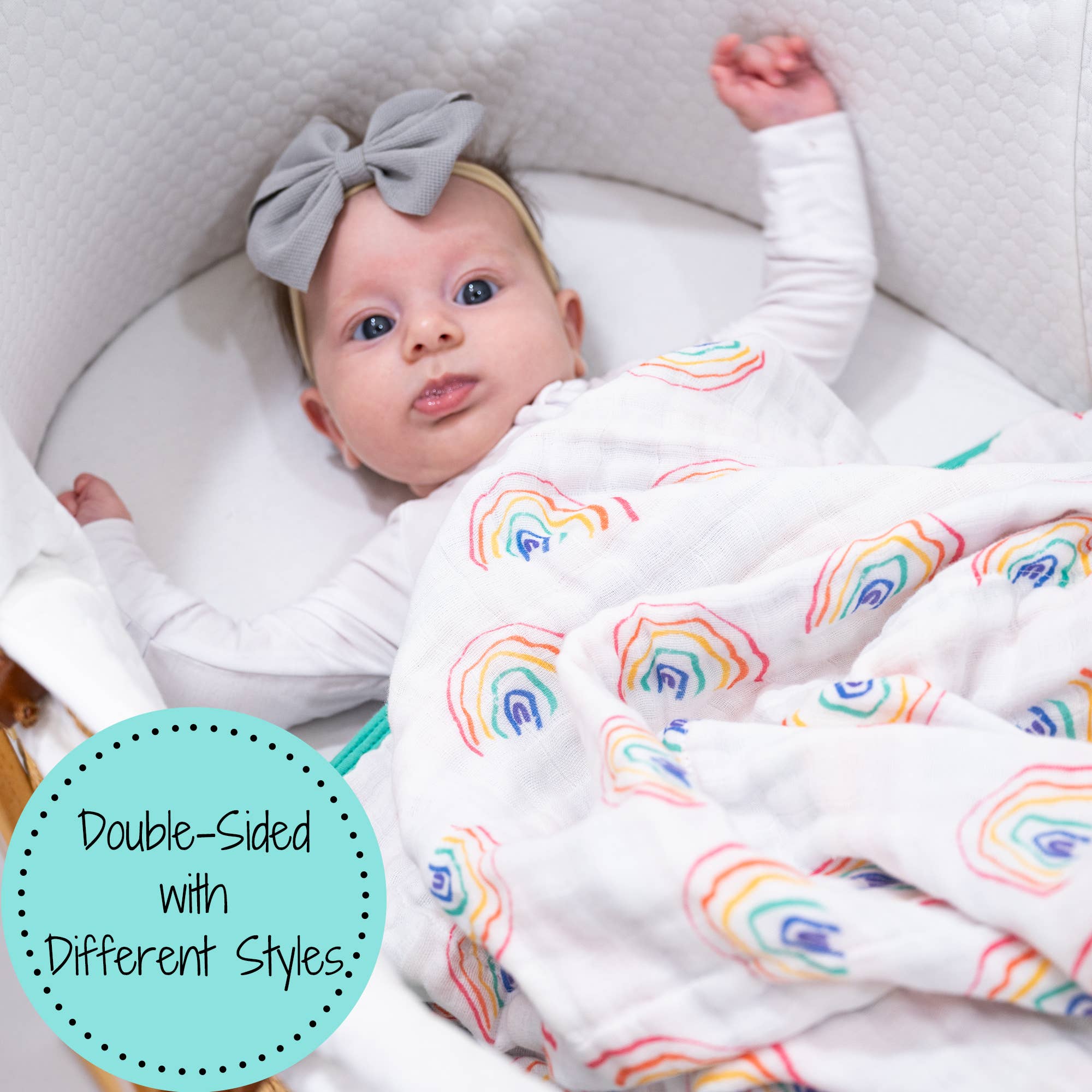LollyBanks - Rainbow Toddler 100% Cotton Muslin Blanket