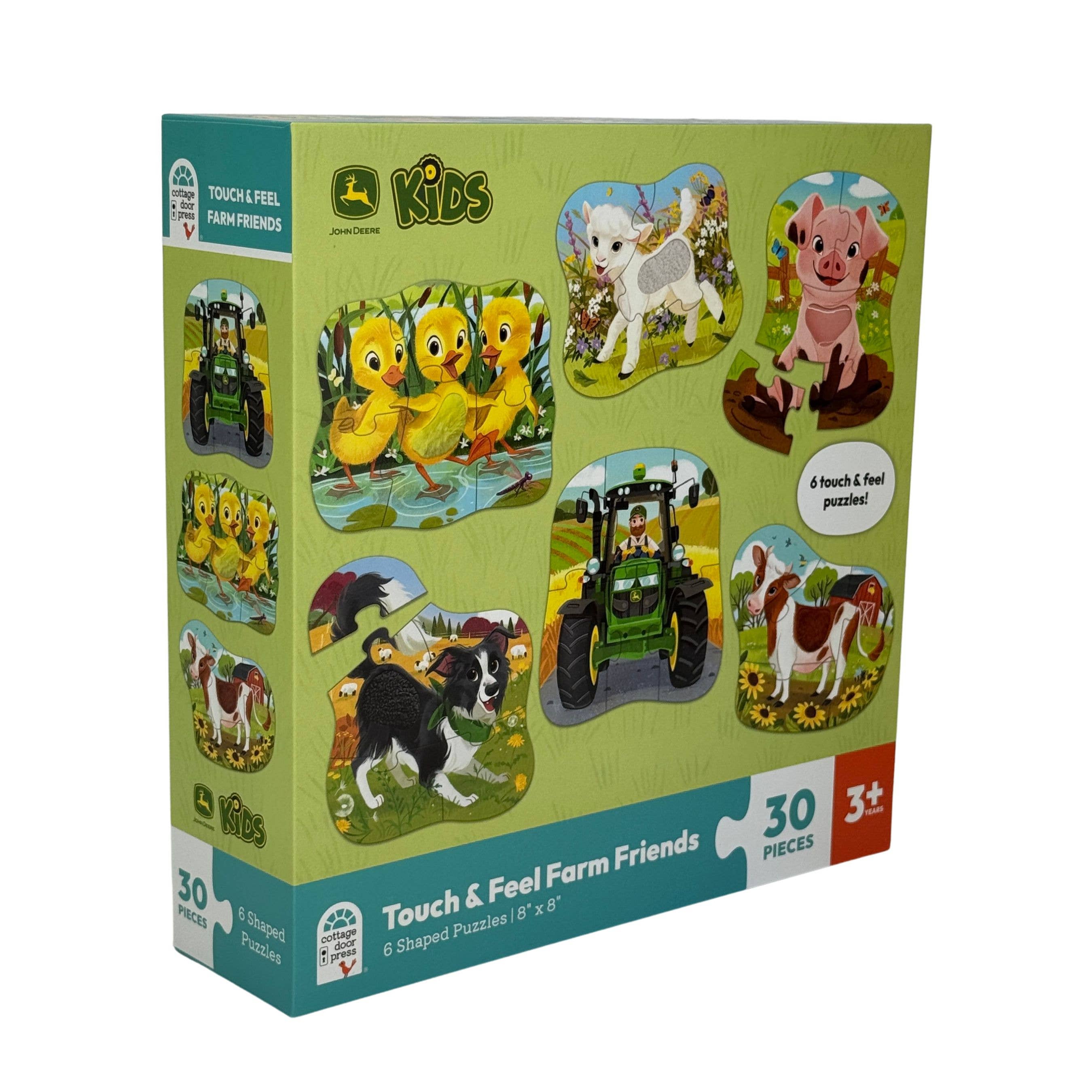 Cottage Door Press - John Deere Farm Friends – 6 Touch & Feel Puzzles for Kids