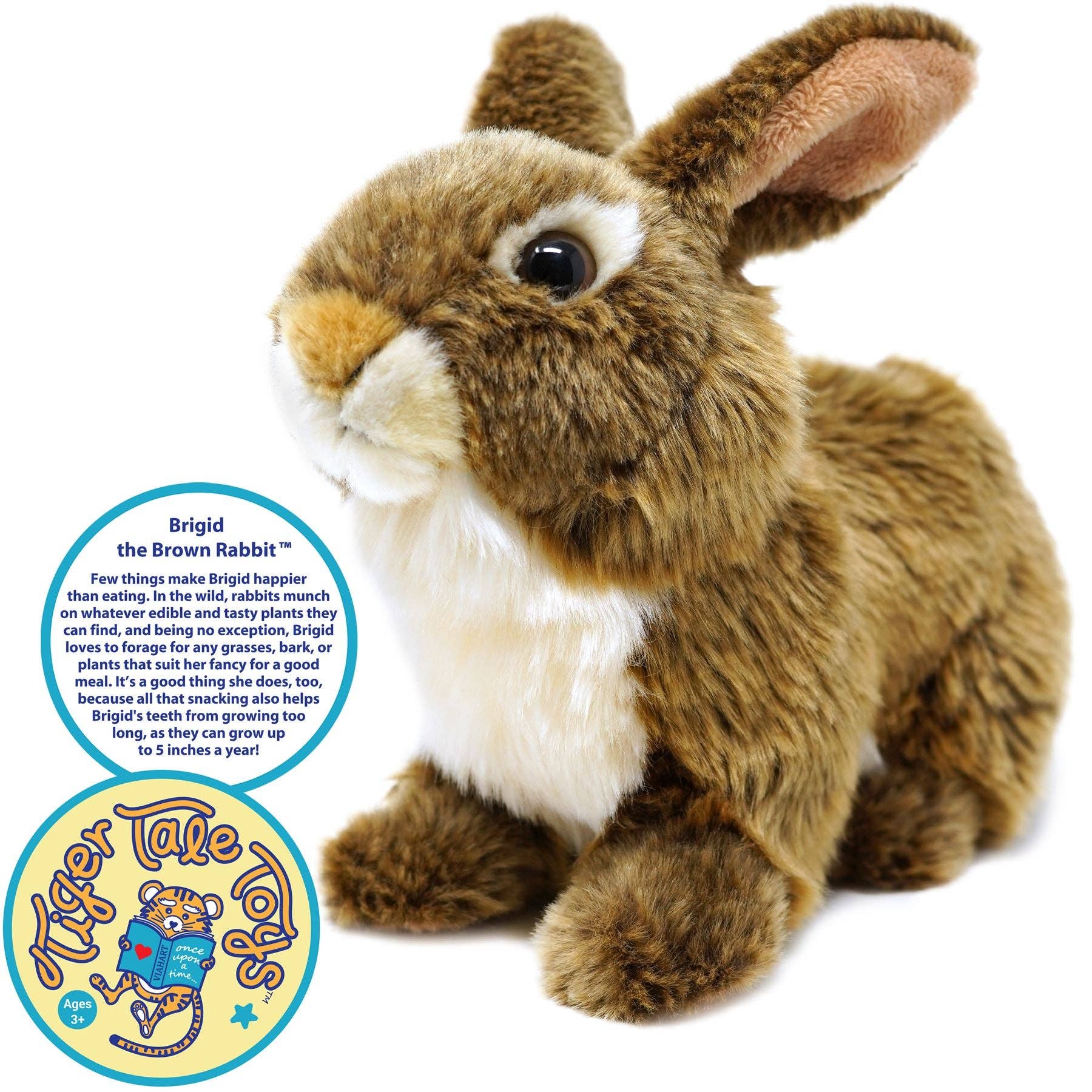 VIAHART Toy Co. - Brigid The Brown Rabbit | 10 Inch Stuffed Animal Plush | By TigerHart Toys