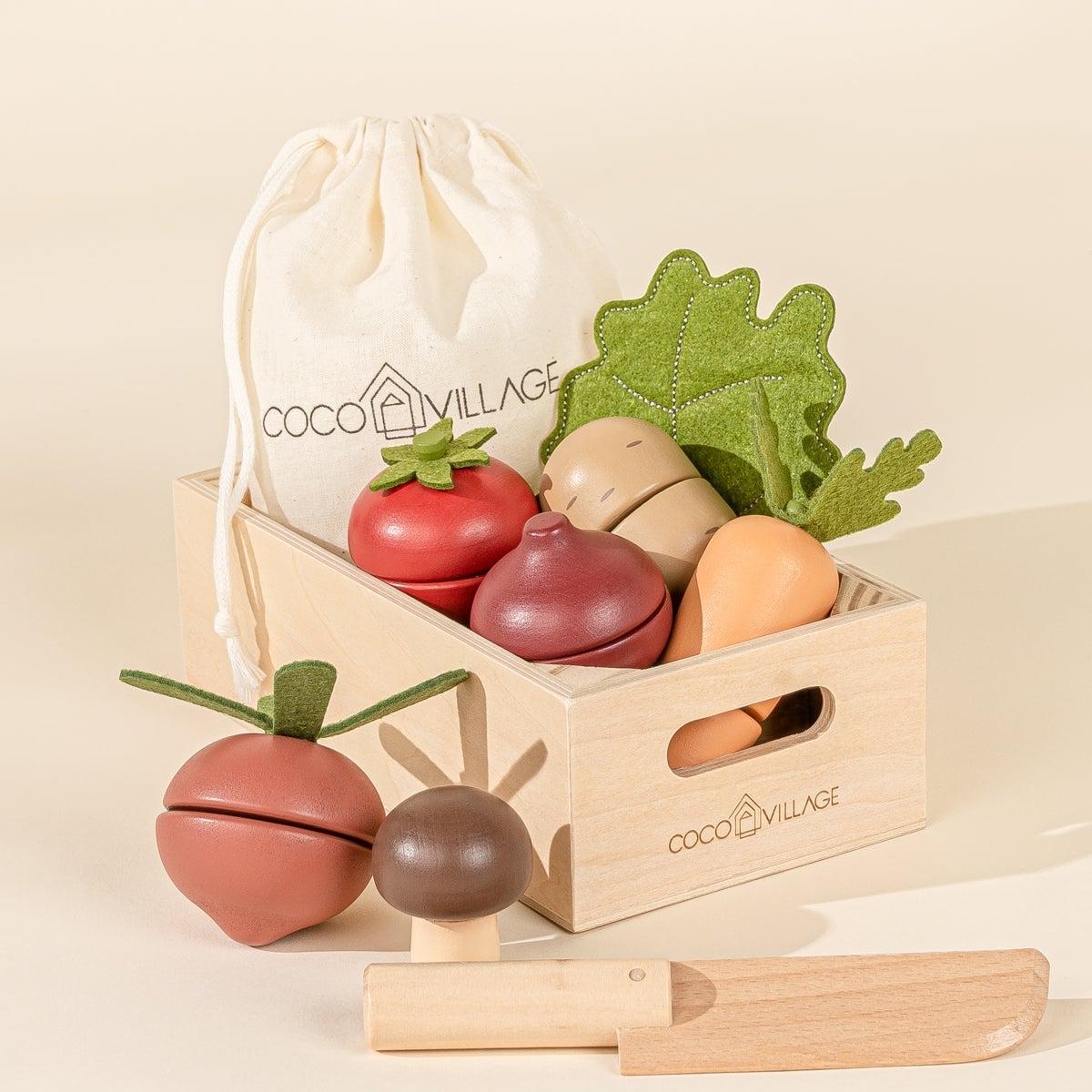 Coco Village Wooden Vegetables Playset