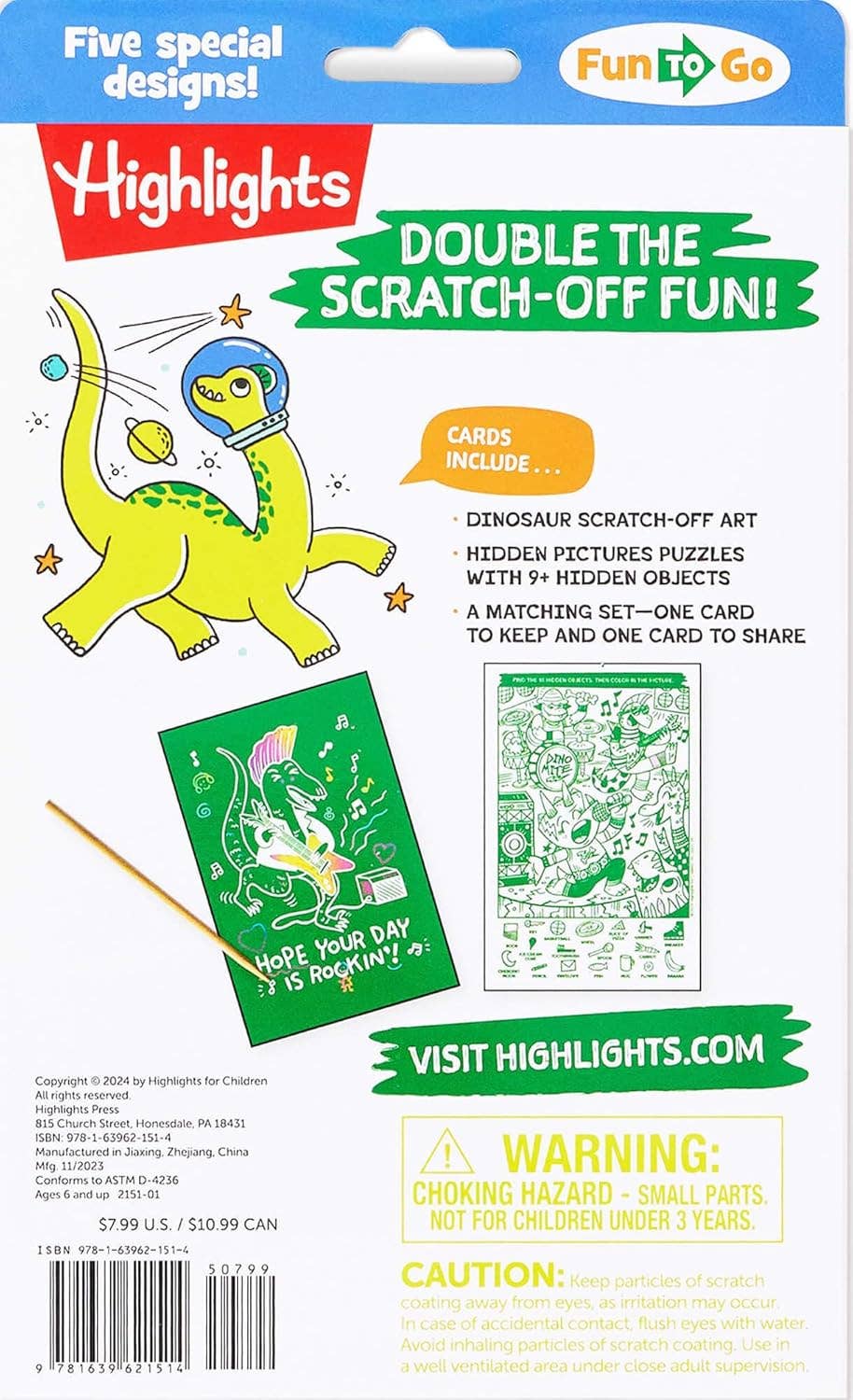 Highlights for Children - Scratch-and-Play Dinosaur Hidden Pictures