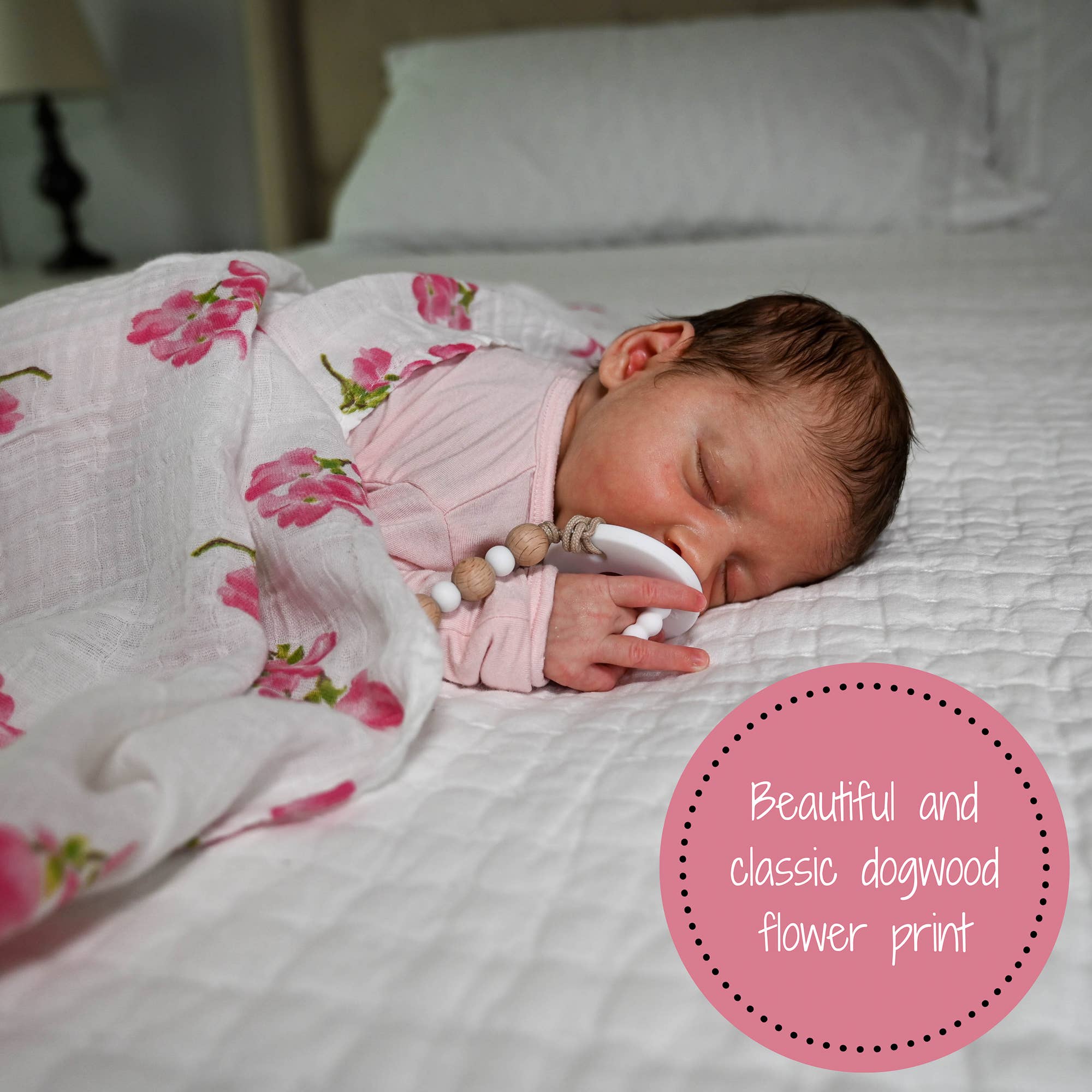 LollyBanks - Dogwoods In Bloom Baby Swaddle Blanket