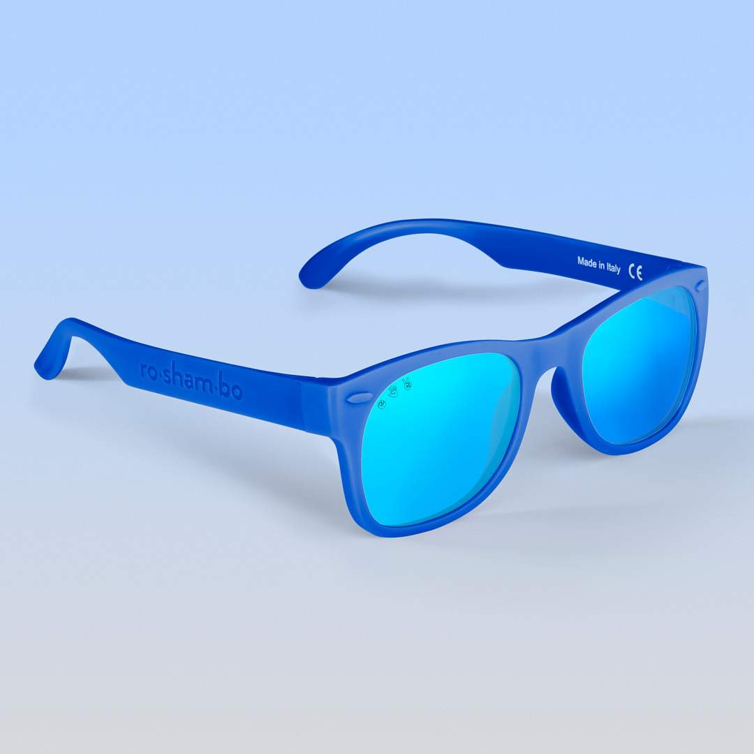 Roshambo Eyewear - Royal Blue Sunglasses: Toddler (Ages 2-4) / Chrome Polarized Lens