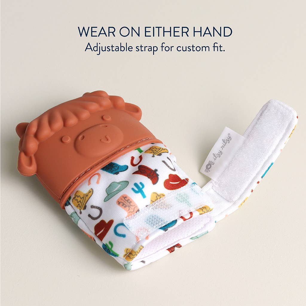 Itzy RitzItzy Mitt™ Silicone Teething Mitts: Bow