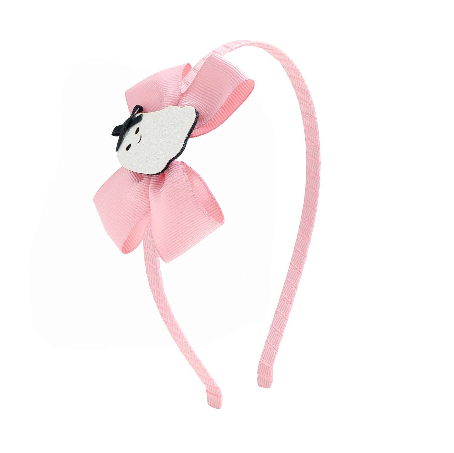 Sweet Wink - Sweet Ghost Halloween Grosgrain Bow Headband - Kids Hair