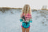 Oopsie Daisy - Kids Rainbow Tropical Tree Zip Rash Guard One Piece Swimsuit: 3