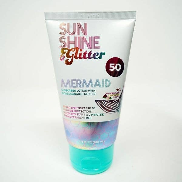 Sunshine & Glitter - NEW! S&G Mermaid Biodegradable Glitter SPF 50 TUBE