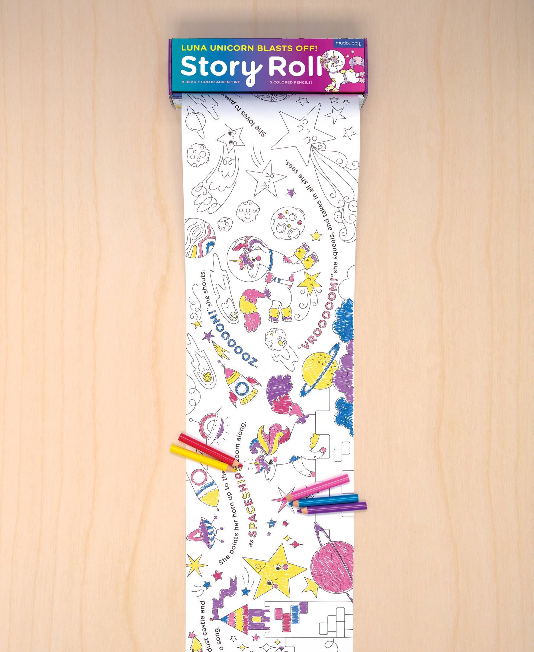 Chronicle Books - Luna Unicorn Blasts Off! Story Roll