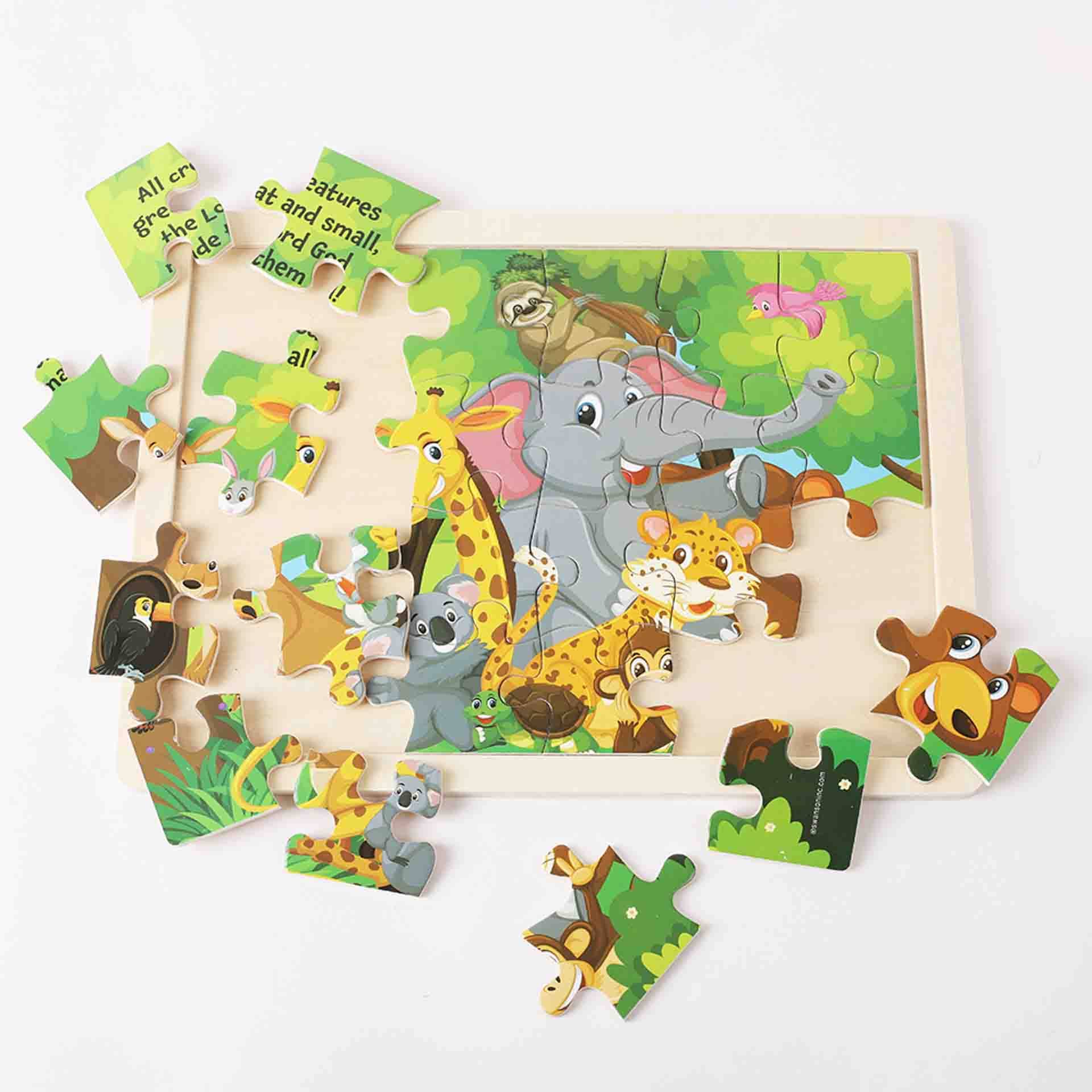 Swanson Christian Products - Puzzle Wood Jigsaw Jungle