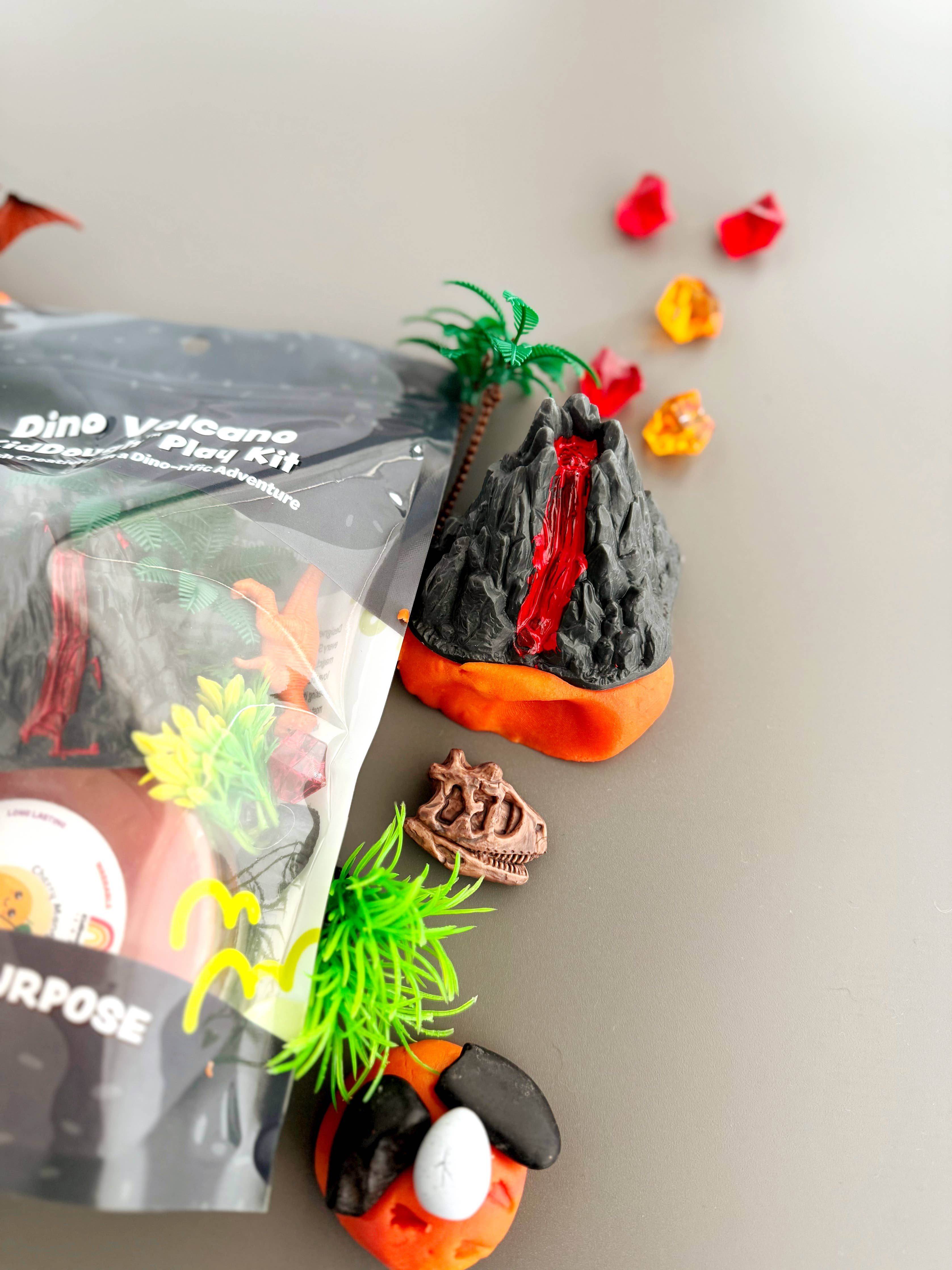 Dino Volcano (Cherry Mango) KidDough Play Kit