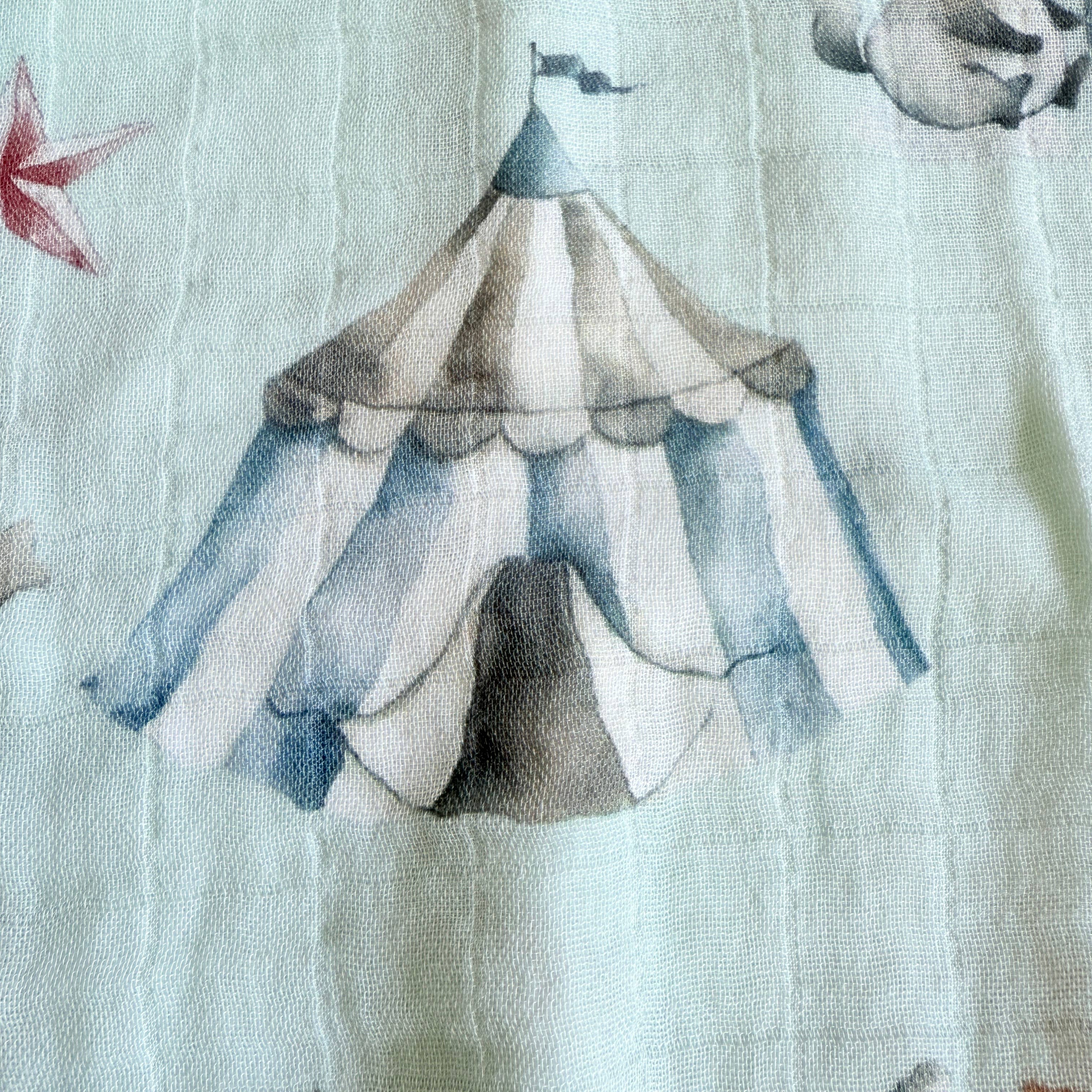 Ali+Oli - Bamboo Muslin Swaddle Blanket (Circus)