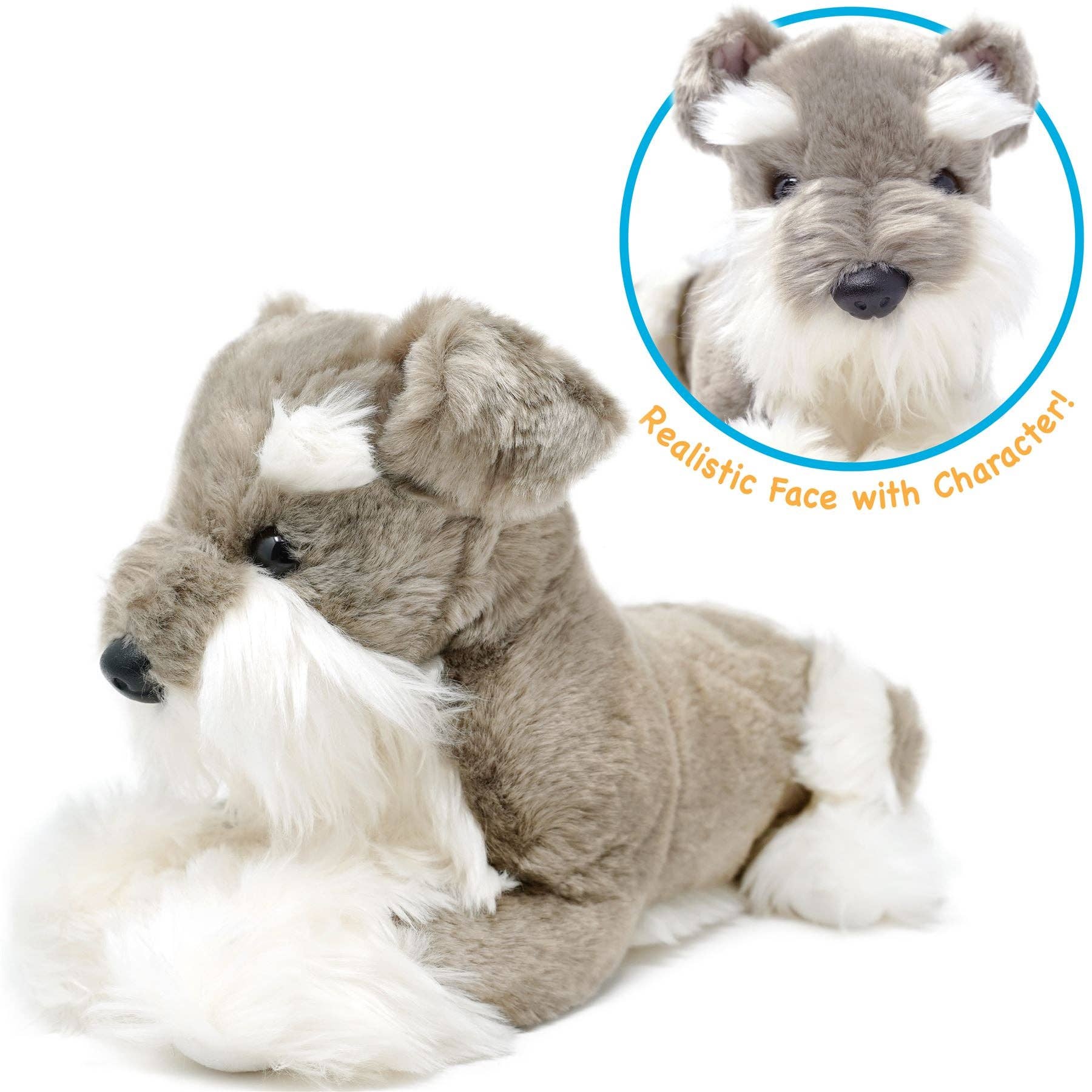 VIAHART Toy Co. - Siegfried The Schnauzer | 13 Inch Stuffed Animal Plush | By TigerHart Toys