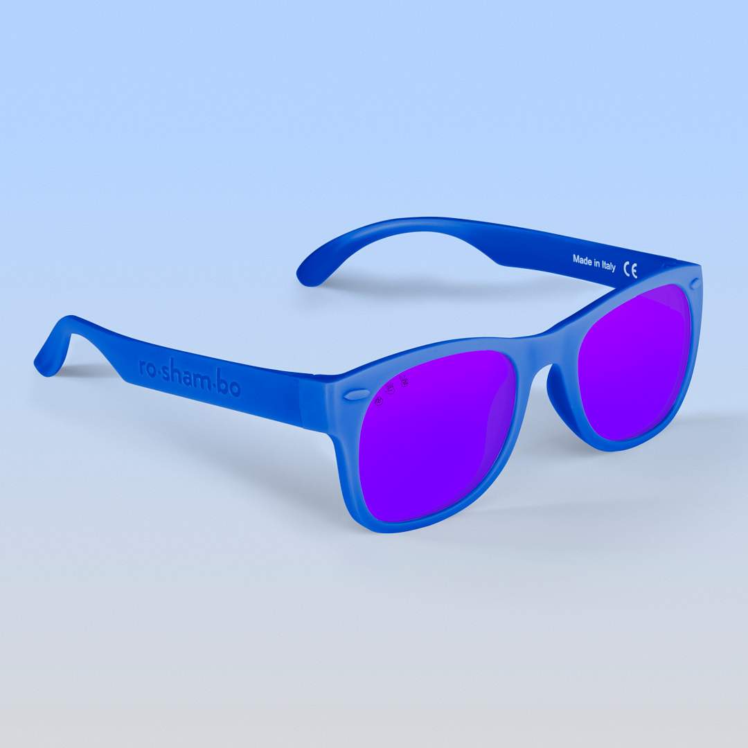 Roshambo Eyewear - Royal Blue Sunglasses: Toddler (Ages 2-4) / Chrome Polarized Lens