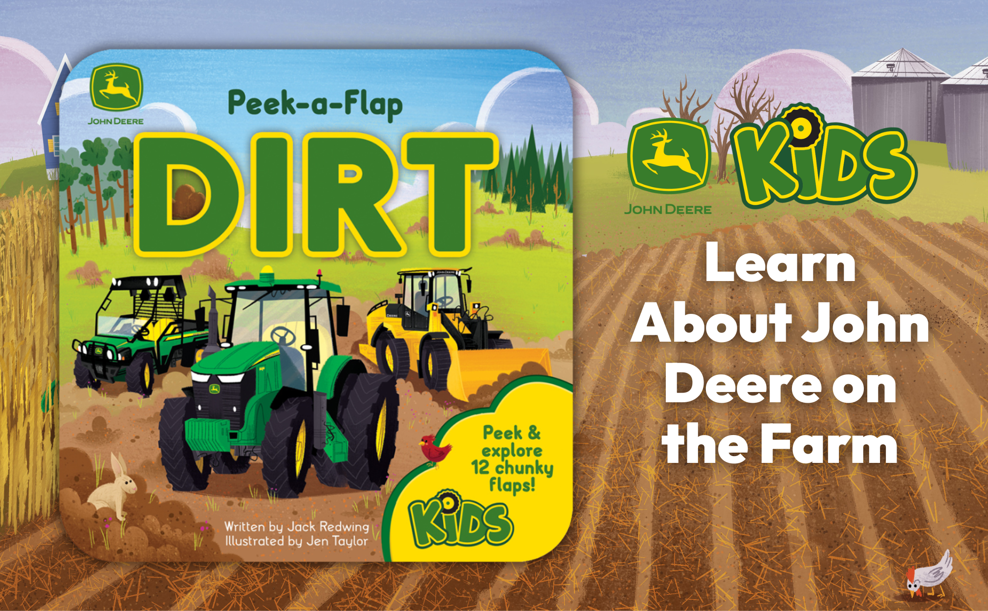 Cottage Door Press - John Deere Kids Dirt Lift a Flap Board Book