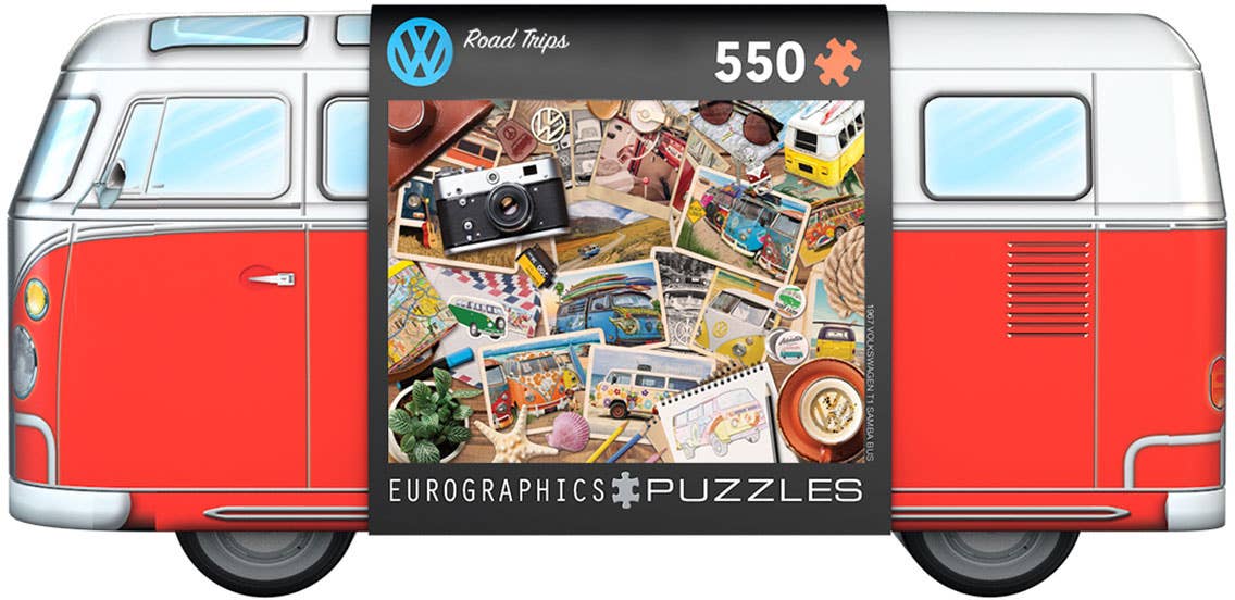 Eurographics Puzzles USA - VW - Road Trips Shaped Tin
