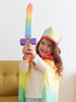 Rainbow Soft Sword For Kids Pretend Play - Made of Natural Silk