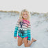 Oopsie Daisy - Kids Rainbow Tropical Tree Zip Rash Guard One Piece Swimsuit: 3