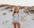 Kids Teal Surf Life Zip Rash Guard One Piece Swimsuit