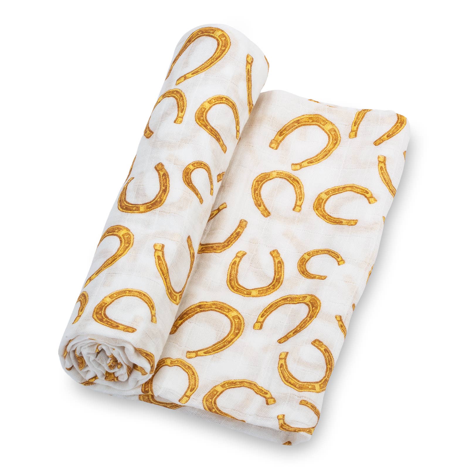 LollyBanks - Lucky Horseshoe Baby Swaddle Blanket