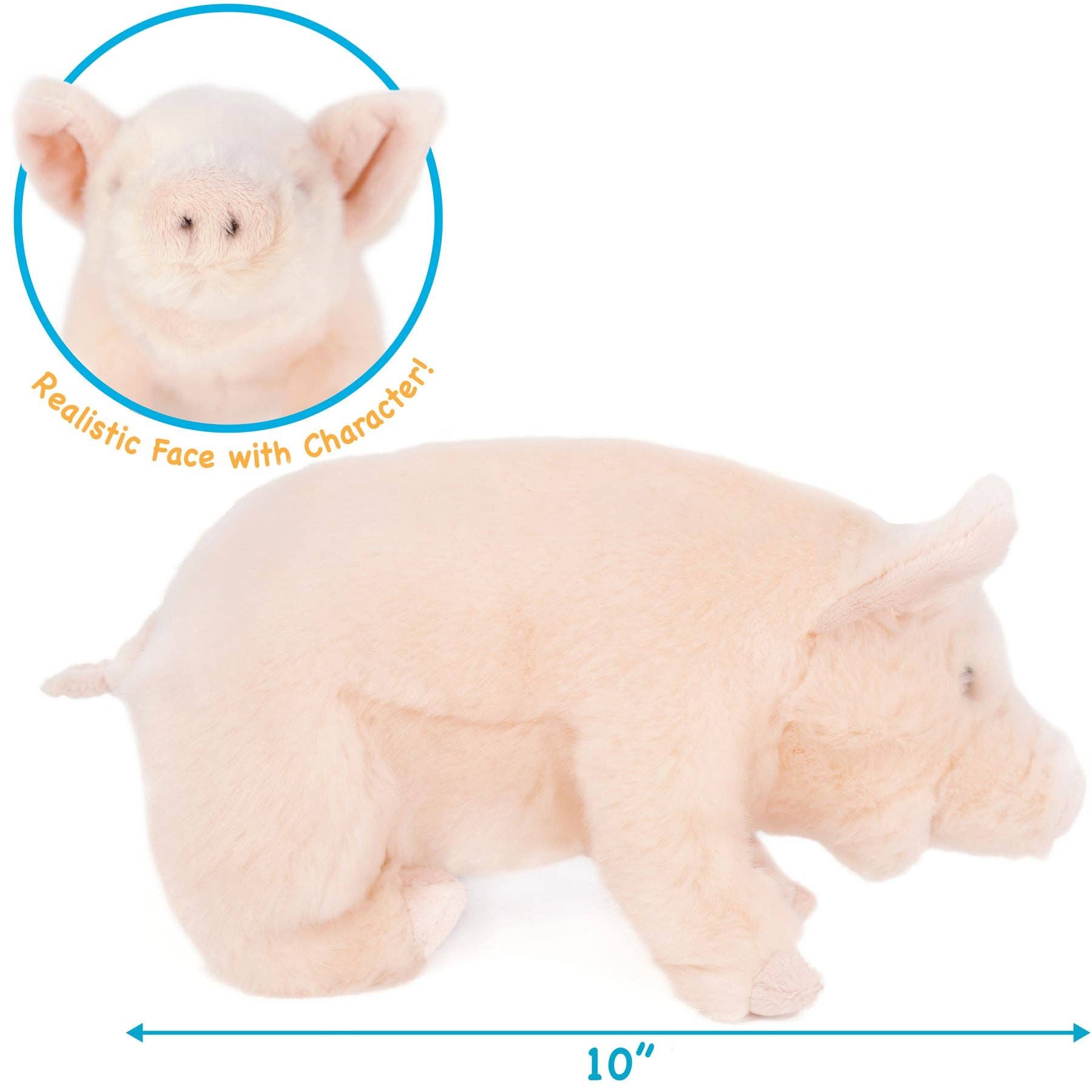VIAHART Toy Co. - Perla The Pig | 11 Inch Stuffed Animal Plush | By TigerHart Toys