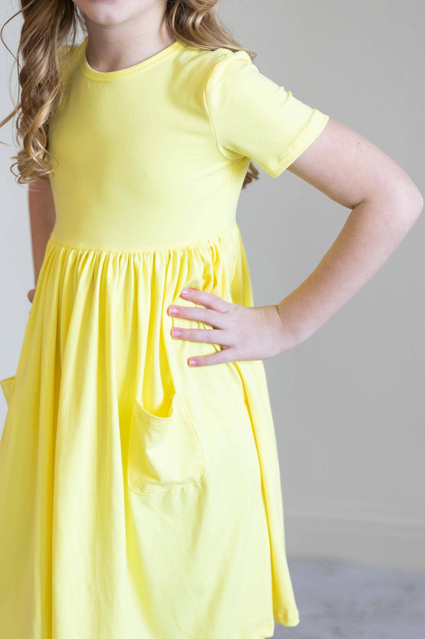Mila & Rose - Yellow S/S Pocket Twirl Dress
