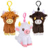 La Luna Bella - Toys - 4" Plush Highland Cow Clip On - LLB Toys