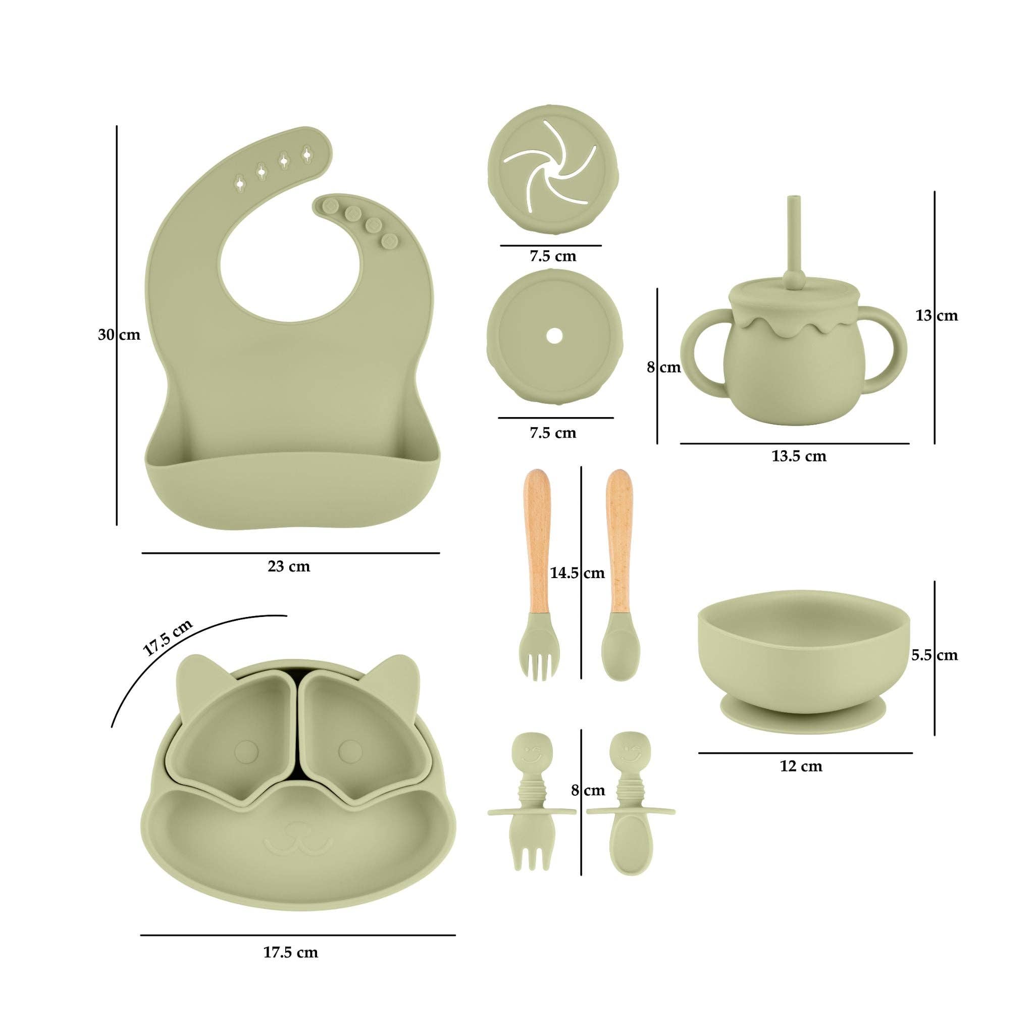 Zoe Sage - Silicone Baby Feeding Set 11pc Bundle | Kokoda