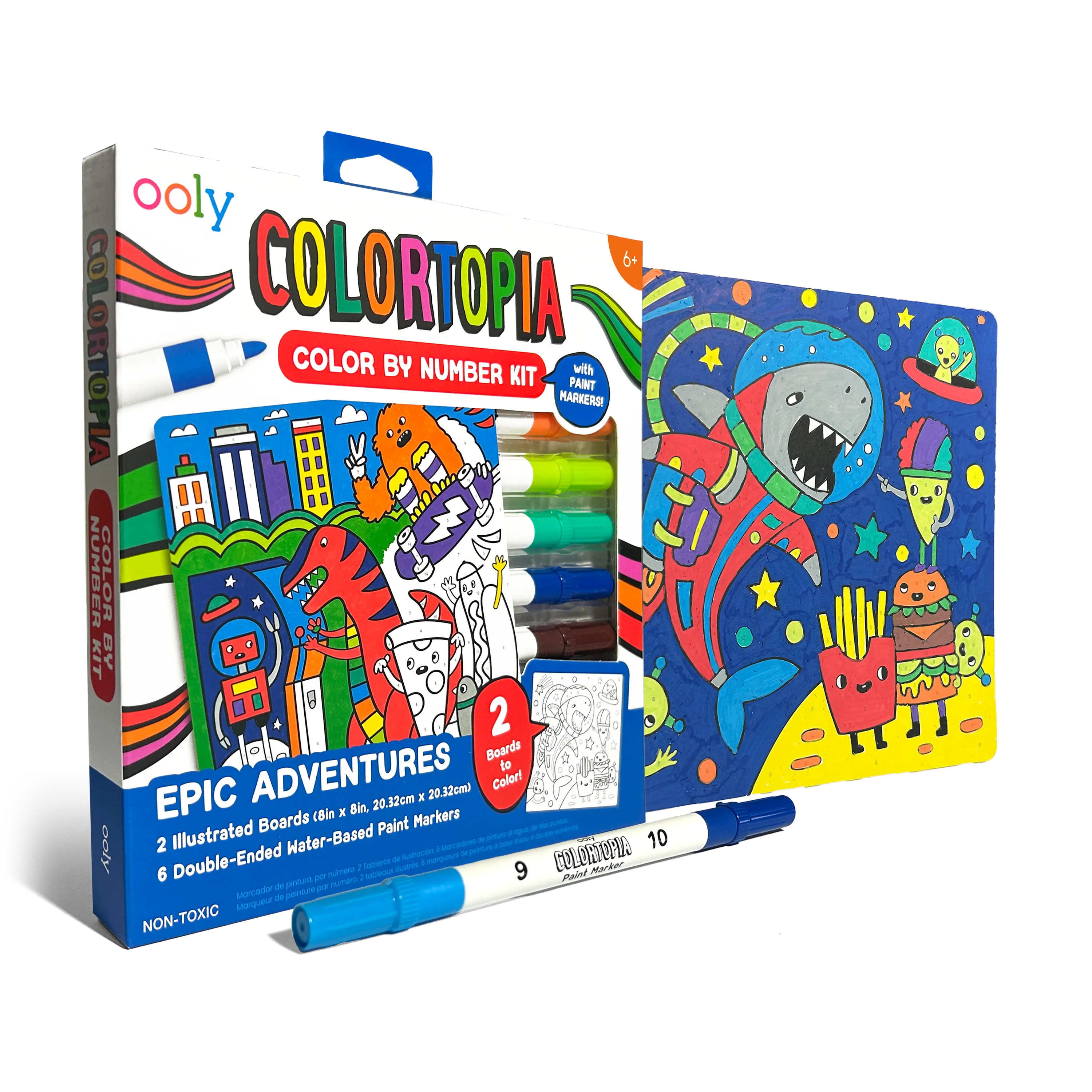 OOLY - Colortopia: Paint Marker By Number Kit - Epic Adventures (8