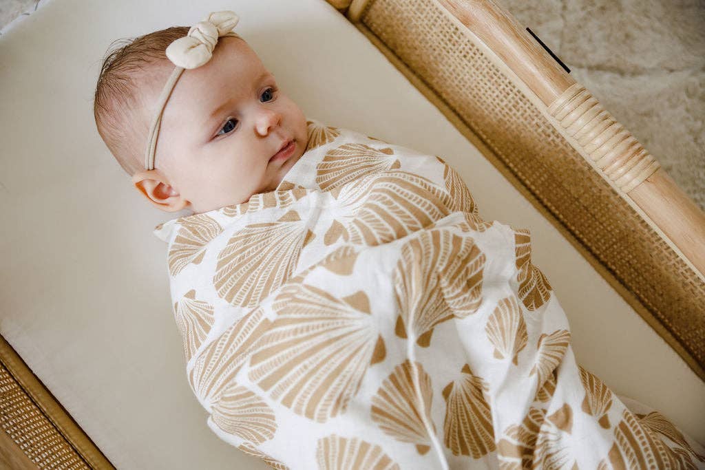 Cotton & Bamboo Swaddle - Coast