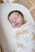 Cotton & Bamboo Swaddle - Tan Palm Tree