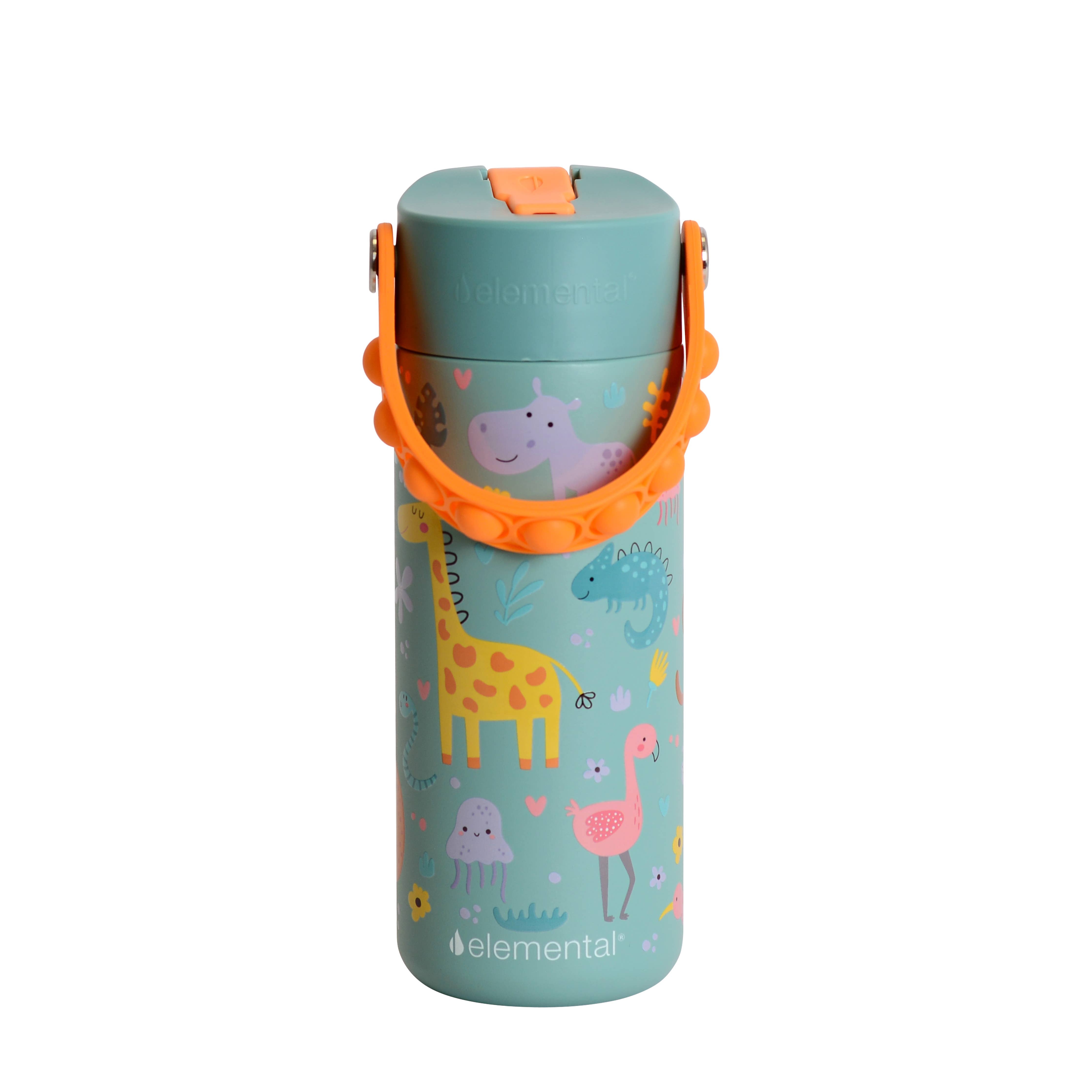 Elemental - Core Insulated Pop Fidget Handle Bottle 18oz - Safari